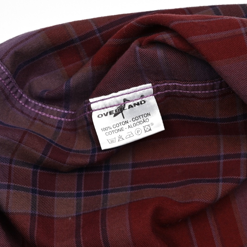 Overland Shirt Men's Long Sleeve Plaid Button Down Preppy Pocket Medium 3 - Picture 9 of 9